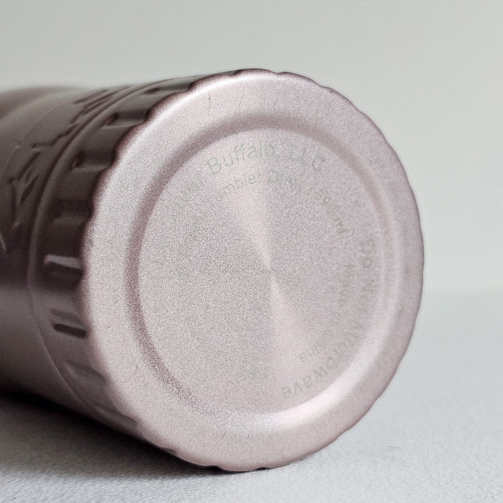 Silver Buffalo Double Walled Vacuum Insulated Stainless Steel Mauve Tumbler 20OZ - Picture 8 of 14